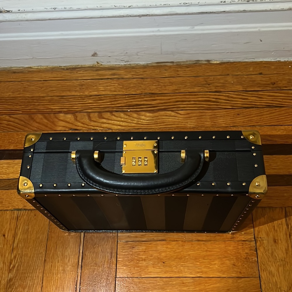 Fendi vintage unisex FF Pequin logo monogram trunk briefcase bag - Picture 7 of 13